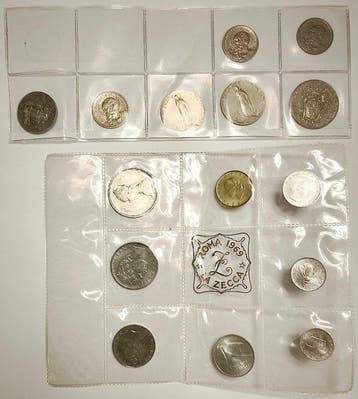 Vaticaan, Italië. 2 sets of coins including silver (Zonder