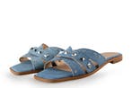 Manfield Sandalen in maat 37 Blauw, Sandalen of Muiltjes, Zo goed als nieuw, Manfield, Verzenden