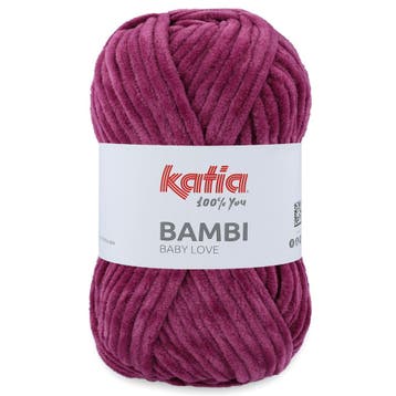 Katia Bambi - 337 druif - Chenille Garen, Hobby en Vrije tijd, Ophalen of Verzenden, Nieuw