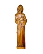 Monogrammist XF - Figuur - Große Holz-Skulptur Betender