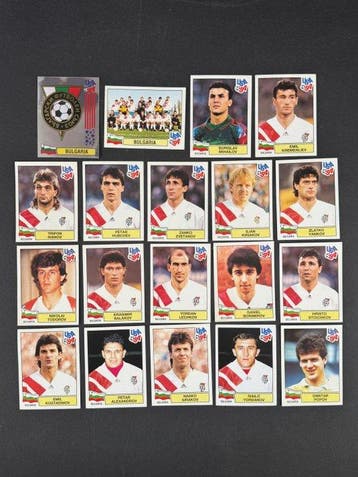 1994 Panini USA 94 World Cup, Bulgaria: complete team, Nieuw