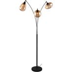 Vloerlamp - E14 Fitting - 5-lichts - Mat Zwart - Aluminium, Ophalen of Verzenden, Nieuw, Metaal, 200 cm of meer