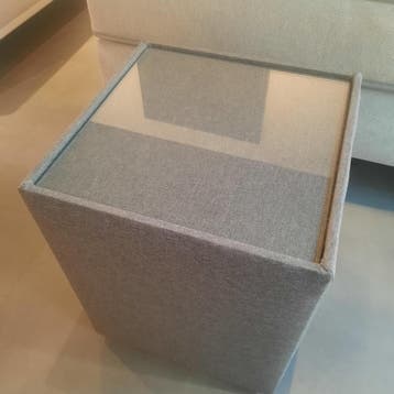 Hocker met glazen plaat, Ophalen, Minder dan 45 cm, Nieuw, Minder dan 55 cm