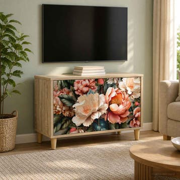 vidaXL Tv-meubel BORNE 69 x 33 x 50 cm Sonoma Bewerkt hout, Minder dan 50 cm, Verzenden, Nieuw, Minder dan 100 cm