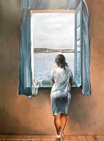 Salvador Dalí (after) - Figura en una finestra - Offset