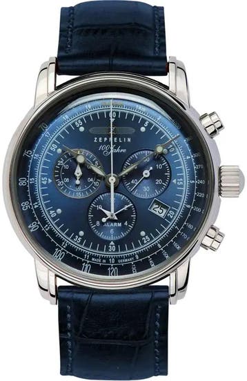 Zeppelin 7680-3 100 Jahre heren horloge, Overige merken, Staal, Verzenden, Polshorloge