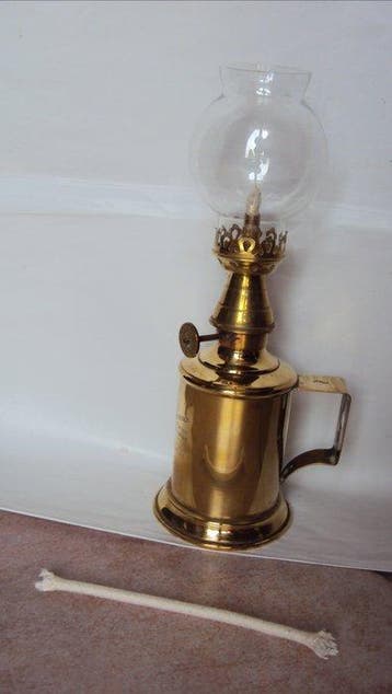 Olielamp - 1 oude duivenlamp op minerale olie, 1860/1920,