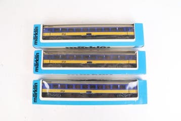 Märklin H0 - 4164/4165 - Modeltrein personenwagen (3) - 3x, Hobby en Vrije tijd, Nieuw