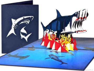 Imposante grote pop-up kaart Witte Haai - Great White - M..., Verzenden, Nieuw
