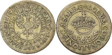 Ratszeichen zu 8 Mark 1752 Aachen, Verzenden