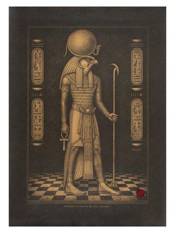 Artistiek wandtapijt “Ra – Zonnegod” - Wandtapijt - 69.5 cm