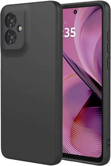 Silicone Case - Motorola Moto G55 - Zwart (Hoesjes), Verzenden, Nieuw