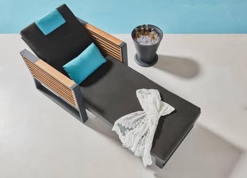New York ligbed aluminium antraciet, Tuin en Terras, Ligbedden, Ophalen of Verzenden, Nieuw, Aluminium