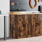 vidaXL Garagekast 60x51x85 cm massief grenenhout gerookt, Huis en Inrichting, Verzenden, Nieuw