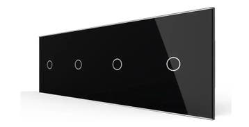 Livolo | Zwart | Touch Dimmer Wisselschakelaar | 1+1+1+1 |, Ophalen of Verzenden, Nieuw, Schakelaar