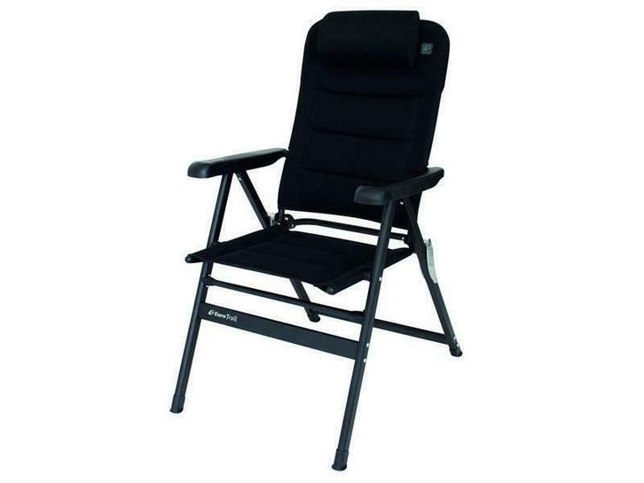 Eurotrail Chateau 3d-Mesh Campingstoel Zwart, Caravans en Kamperen, Kampeeraccessoires, Nieuw