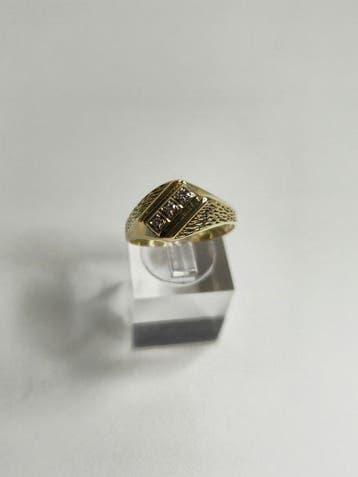 Zonder minimumprijs - Ring - 14 karaat Geel goud - 0.10ct., Nieuw