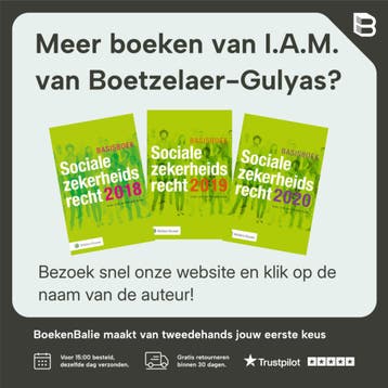 Basisboek Socialezekerheidsrecht 2022 9789013163780, Verzenden, Zo goed als nieuw, I.A.M. van Boetzelaer-Gulyas