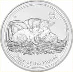 Lunar II - Year of the Mouse - 1 oz 2008 (300.000 oplage), Verzenden, Losse munt, Zilver