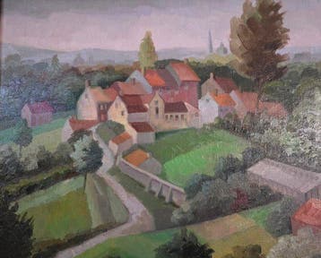 Theo Groeneveld (1897-1969) - Belgisch dorp, Antiek en Kunst