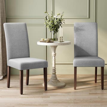 2x Eetkamerstoelen - hoge rugsteun - zacht zitting - grijs, Huis en Inrichting, Stoelen, Verzenden, Nieuw
