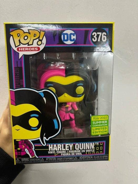 Funko - Funko Pop - DC Comics - Harley Quinn Black Light, Antiek en Kunst, Antiek | Speelgoed