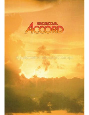 1983 HONDA ACCORD BROCHURE NEDERLANDS, Nieuw, Honda, Author
