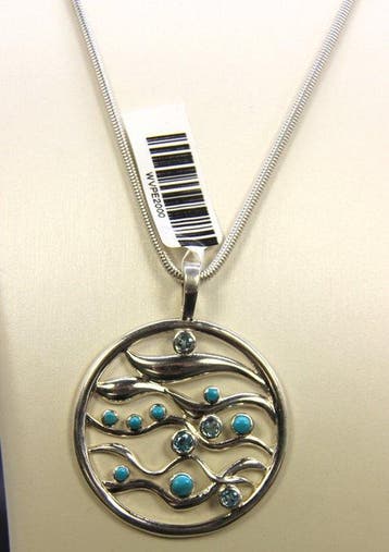 Zonder minimumprijs - Ketting met hanger Zilver Turquoise -
