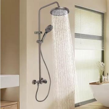 Complete Wanddouche – Top Spray + Handdouche 110 cm, Verzenden, Nieuw