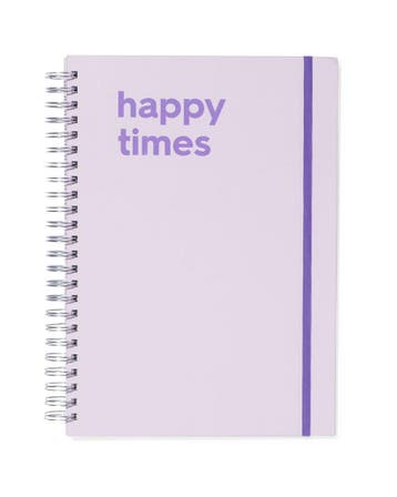 HEMA Fotoboek plakboek met spiraal 32.5x23 lila quote, Verzenden, Nieuw