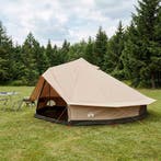vidaXL Gezinstent Crèmekleurig 12-Persoons Polykatoen, Caravans en Kamperen, Verzenden, Nieuw, Tot en met 2