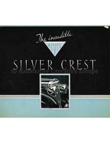 1937 ALVIS SILVER CREST BROCHURE ENGELS, Nieuw, Author
