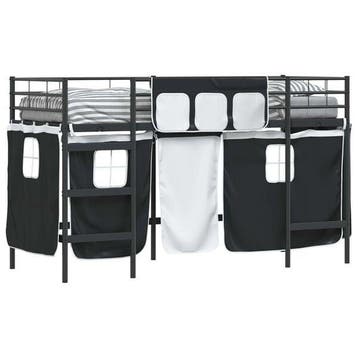 Loftbed metaal 90x190 - Zwart | Tweedekansje OP=OP, Ophalen of Verzenden, Zo goed als nieuw, Hoogslaper