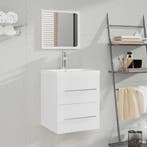 vidaXL Badkamerkast met spiegel 41x38,5x48 cm wit, Verzenden, Nieuw, (Half)hoge kast, Minder dan 100 cm