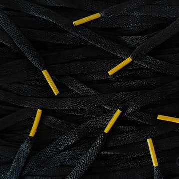 Custom veters - Zwart Goudgeel • 120  cm x 8 mm, Ophalen of Verzenden, Nieuw