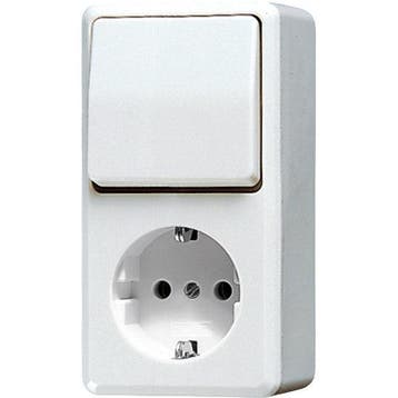JUNG AP600 Combinatieschakelaar Stopcontact RA Alpin Wit -, Verzenden, Nieuw, Overige typen
