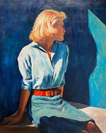 Elena Rigano (XXI) - Ombra di un profilo, Antiek en Kunst