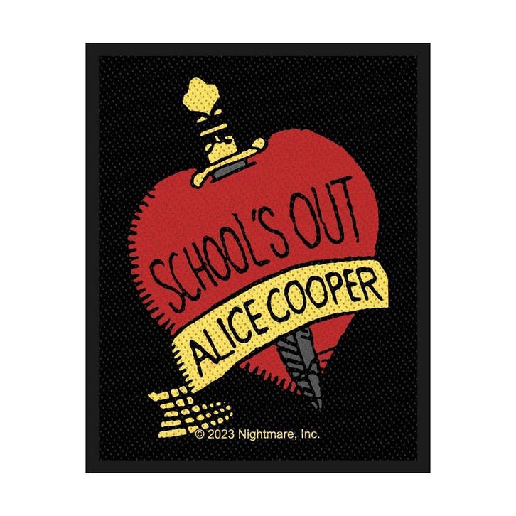 Alice Cooper - Schools Out - patch, Verzamelen, Muziek, Artiesten en Beroemdheden, Kleding, Nieuw, Ophalen of Verzenden
