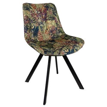 Stoel | Fluweel/Metaal | Jungle Green | Zwarte Poten |, Verzenden, Nieuw in verpakking