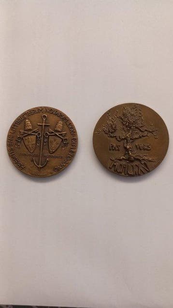 Italië. Lotto 2 Medaglie Bronzo 1966-1975 Paolo VI (Zonder, Postzegels en Munten, Munten | Europa | Niet-Euromunten
