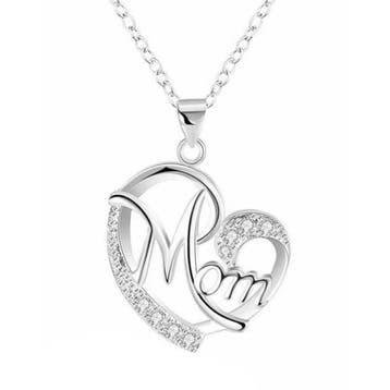 Fako Bijoux - Ketting Mom Hart - Mama Ketting - Hartje -, Verzenden, Nieuw
