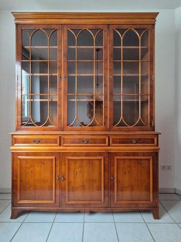 Vitrinekast (2) - Hout, Glas - Vitrinekast eetkamer, Antiek en Kunst