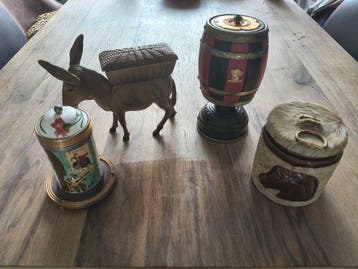 sigaretten dispenser (4) - Metaal, Messing, Leder,, Nieuw