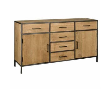 Tower Living Dressoir Luna eikenhout 160 cm - Naturel, Ophalen of Verzenden, Nieuw