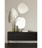 WOOOD Philou Spiegel - Glas/Metaal - Zwart - 60x55x0,5 cm, Verzenden, Nieuw