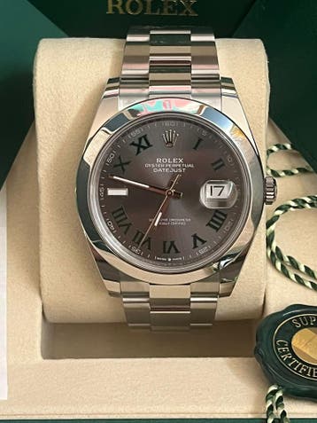 Rolex Datejust 126300 wimbledon dial NEW (4/2026), Staal, Polshorloge, Nieuw, Rolex