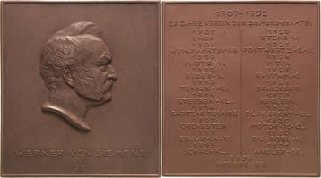 Braune Porzellanmedaille 1932 Personenmedaille Scott, Wal..., Verzenden