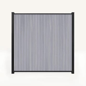 ACTIE - Premium Composiet Schutting Verticaal Rhombus Grijs, Ophalen of Verzenden, Nieuw, Kunststof, 1 tot 2 meter