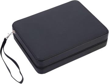 Portable Backgammon met Afsluitrits (Zwart) | Longfield -, Hobby en Vrije tijd, Gezelschapsspellen | Bordspellen, Verzenden, Nieuw