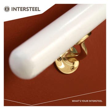 Intersteel Leuninghouder opschroevend hol zadel - messing, Verzenden, Nieuw